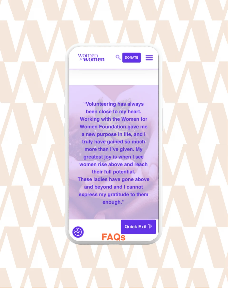 Women for Women Website