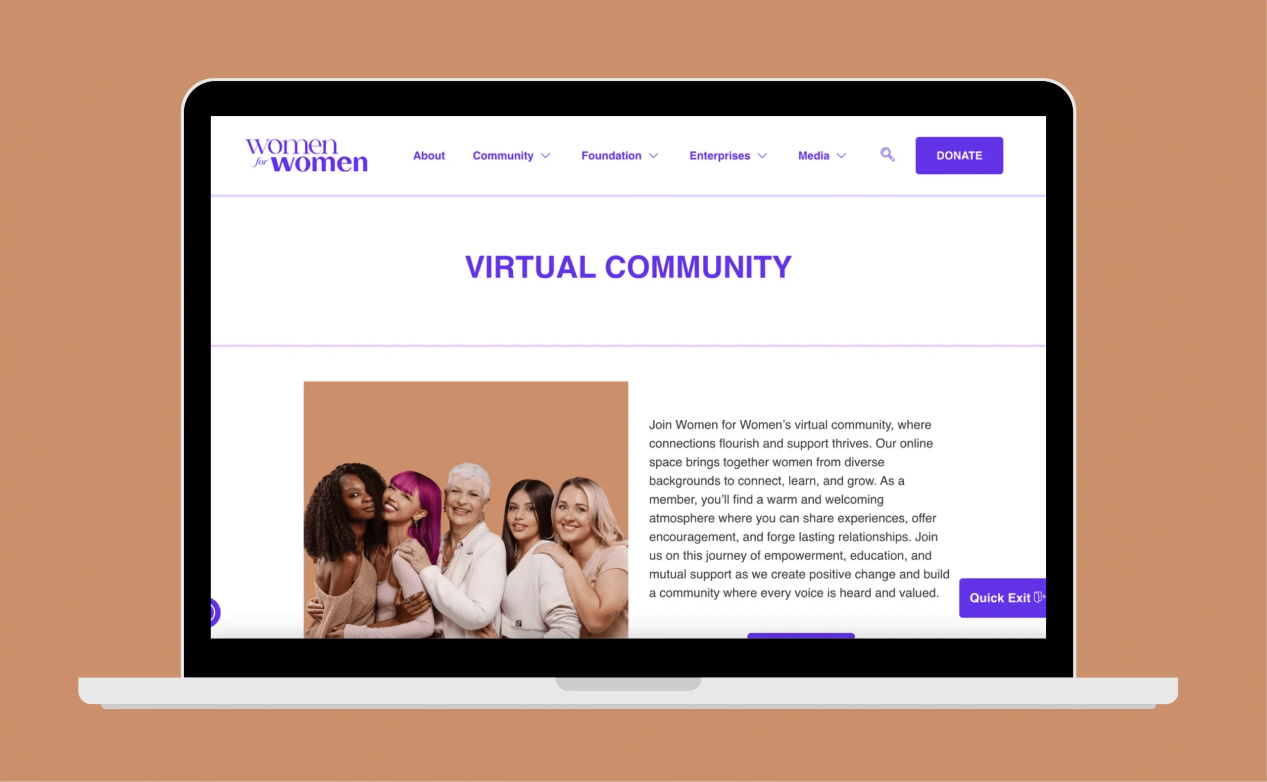 Women for Women Website